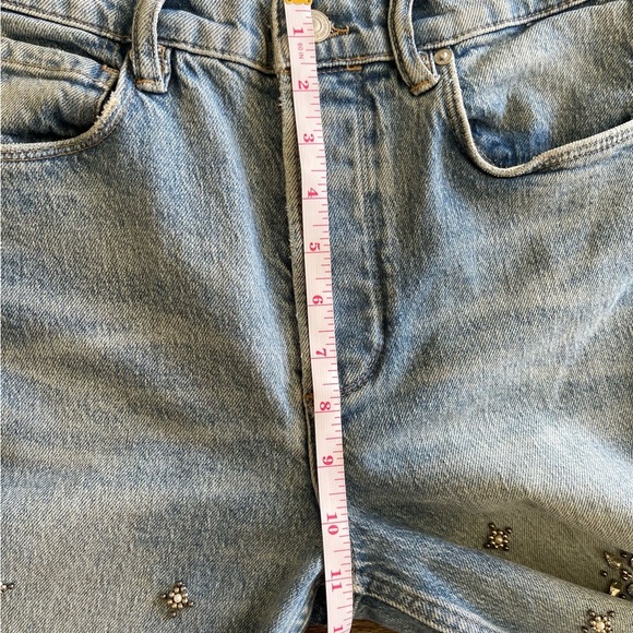 All Saints Light Blue Embellished Straight Leg Jeans - Picture 8 of 9